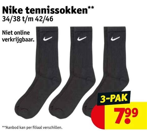 Nike tennissokken 34/38 t/m 42/46 aanbieding bij 